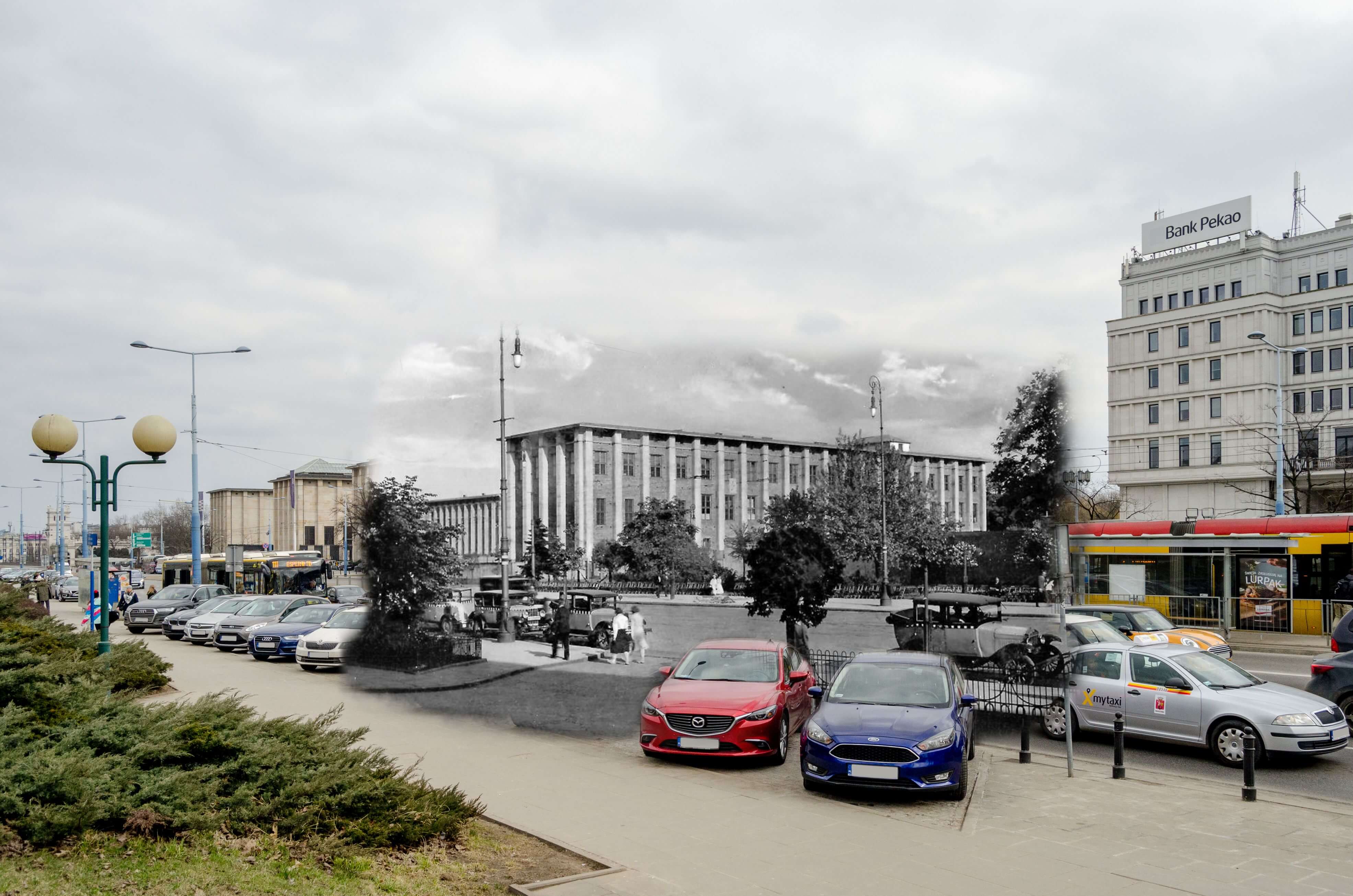 Aleje Jerozolimskie (Muzeum Narodowe) — kiedyś kontra dziś