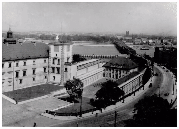 Plac Zamkowy (z góry) — kiedyś kontra dziś